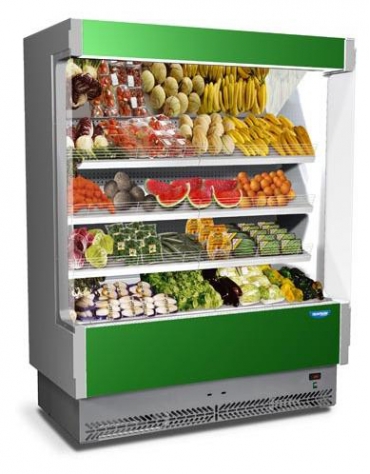 Espositore murale refrigerato per frutta e verdura cm 208x76x204