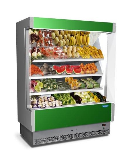 Espositore murale refrigerato per frutta e verdura cm 283x76x204