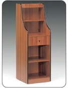 Mobile di servizioMobile di servizio in legno colore Rovere - 1 vano a giorno e 1 cassetto portaposate - cm 48x48x145h