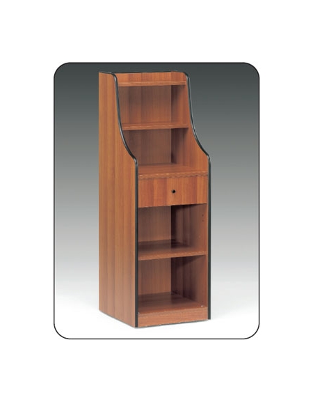 Mobile di servizioMobile di servizio in legno colore Rovere - 1 vano a giorno e 1 cassetto portaposate - cm 48x48x145h