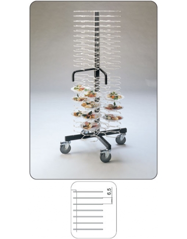 Carrello portapiatti impilati verticale N° 96 piatti Ø cm 18÷23