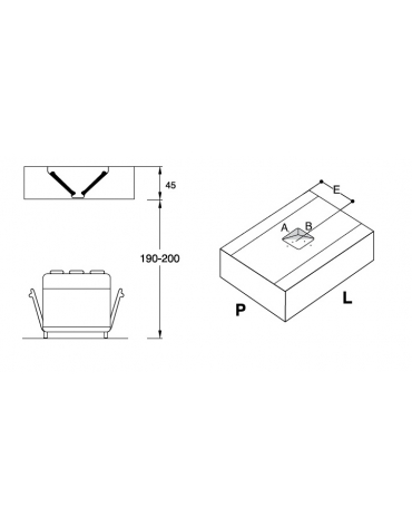 Cappa centrale cubika professionale ristorazione cm 130x300x45h