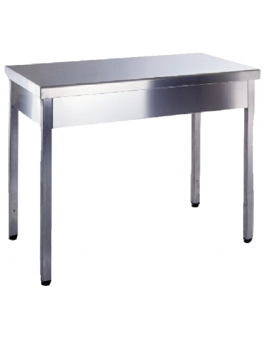 Tavolo inox aperto senza ripiano Dimensioni cm.210x60x90h