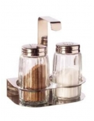 SET 2 PEZZI SALE E PEPE ACCIAIO INOX Altezza mm. 35