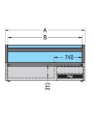 Isola surgelati con coperchio unico a vetri cm 150x88,5x94h - Doppia temperatura 0° -18°C