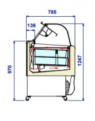 Vetrina gelato ventilata 9+9 vaschette Lt 5 - DOPPIA FILA