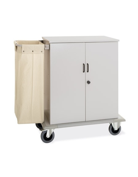 Carrello portabiancheria armadiato con 1 sacco cm 130x62x118h