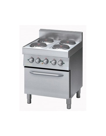 Cucina elettrica 4 piastre elettriche con forno elettrico a conv