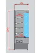 Murale refrigerato per latticini e salumi cm 108x76x202h