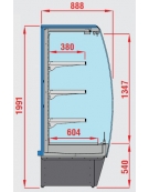 Murale refrigerato per latticini e salumi cm 131x88,8x199,1h