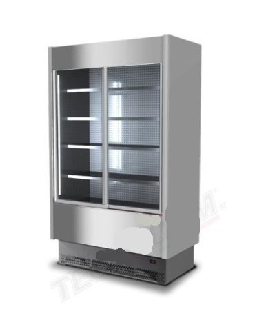 Murale refrigerato INOX con porte scorrevoli cm 133x81x204h