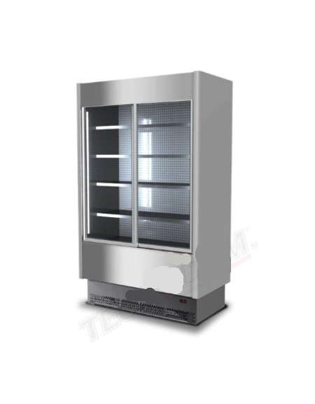 Murale refrigerato INOX con porte scorrevoli cm 133x81x204h