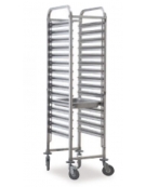 CARRELLO INOX PORTA 15 TEGLE 60x40