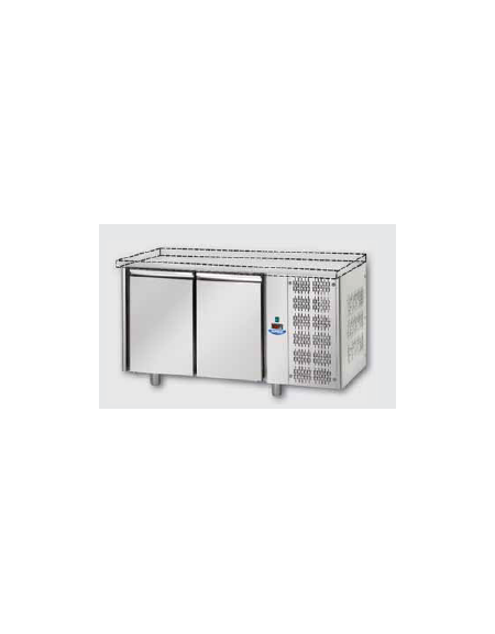 Tavolo Refrigerato GN 1/1 con 2 porte, senza piano di lavoro cm 142x70x80h