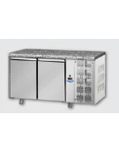 Tavolo Refrigerato GN 1/1 con 2 porte e piano di lavoro in Granito cm 143x70x85h