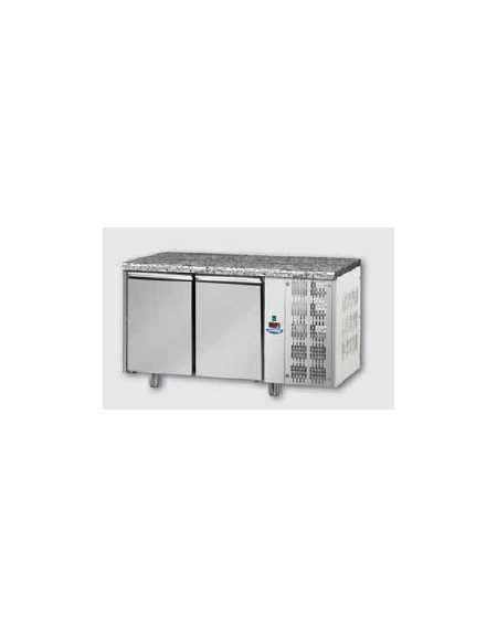 Tavolo Refrigerato GN 1/1 con 2 porte e piano di lavoro in Granito cm 143x70x85h