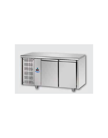 Tavolo Refrigerato GN 1/1 con 2 porte e gruppo motore a sinistra cm 142x70x85h