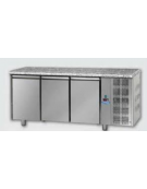 Tavolo Refrigerato GN 1/1 con 3 porte e piano di lavoro in Granito cm 188x70x85h