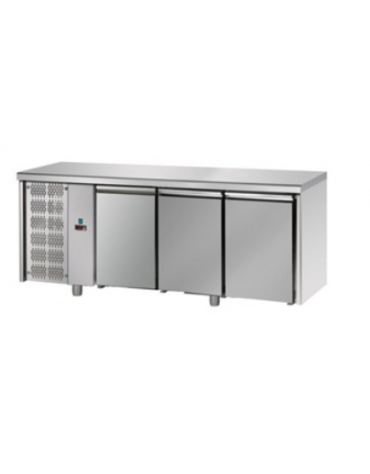 Tavolo Refrigerato GN 1/1 con 3 porte e gruppo motore a sinistra cm 187x70x85h