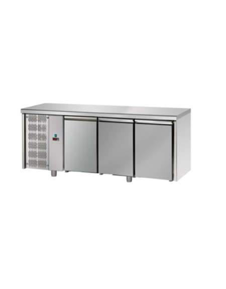 Tavolo Refrigerato GN 1/1 con 3 porte e gruppo motore a sinistra cm 187x70x85h