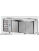 Tavolo Refrigerato GN 1/1 con 3 porte, senza piano di lavoro e gruppo motore a sinistra cm 187x70x80h