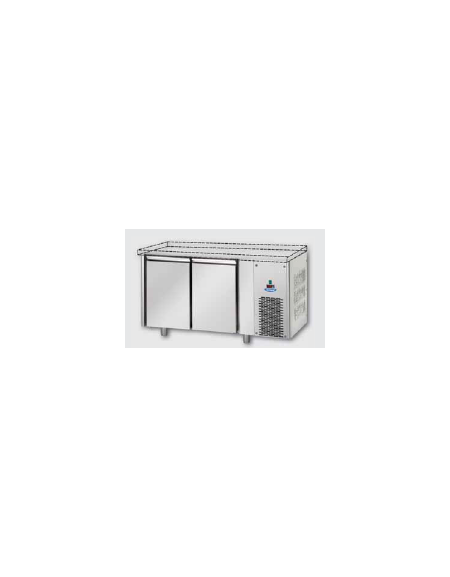 Tavolo Refrigerato GN 1/1 a bassa temperatura con 2 porte, senza piano di lavoro cm 142x71,5x80h