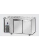 Tavolo Refrigerato GN 1/1 a bassa temperatura 2 porte senza piano di lavoro e gruppo motore a sx cm 142x71,5x80h