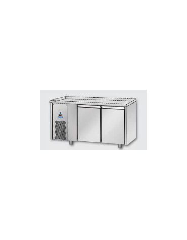 Tavolo Refrigerato GN 1/1 a bassa temperatura 2 porte senza piano di lavoro e gruppo motore a sx cm 142x71,5x80h