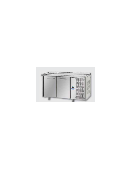 Tavolo Refrigerato GN 1/1 a temperatura normale con 2 porte, senza piano di lavoro cm 142x70x80h