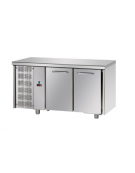 Tavolo Refrigerato GN 1/1 a temperatura normale con 2 porte e gruppo motore a sinistra cm 142x70x85h