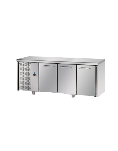 Tavolo Refrigerato GN 1/1 con 3 porte e gruppo motore a sinistra cm 187x70x85h