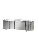 Tavolo Refrigerato GN 1/1 con 4 porte, senza piano di lavoro cm 232x70x80h