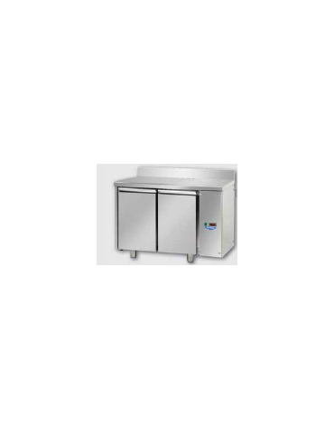 Tavolo Refrigerato 2 porte con alzatina predisposto per unità frigorifera remota cm 120x70x95h