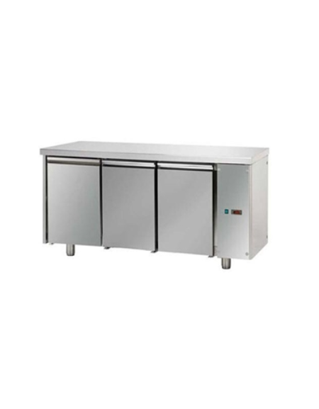 Tavolo Refrigerato GN 1/1 con 3 porte, predisposto per unità frigorifera remota cm 165x70x85h