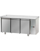 Tavolo Refrigerato GN 1/1 con 3 porte, senza piano di lavoro, predisposto per unità frigorifera remota cm 165x70x80 h