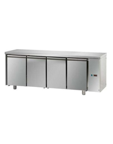 Tavolo Refrigerato GN 1/1 con 4 porte, predisposto per unità frigorifera remota cm 210x70x85h