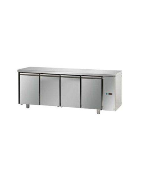 Tavolo Refrigerato GN 1/1 con 4 porte, predisposto per unità frigorifera remota cm 210x70x85h