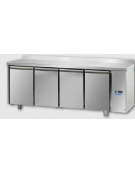 Tav Refrigerato, 4 porte, con alzatina 100 mm, predisposto per unità frigorifera remota cm 210x70x95h