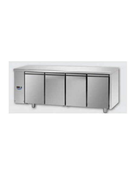 Tavolo Refrigerato GN 1/1 con 4 porte, predisposto per unità frigorifera remota a sinistra cm 210x70x85h