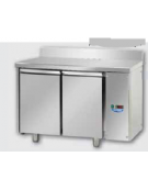 Tav. Refrigerato, 2 porte, con alzatina, predisposto per unità frigorifera remota a bassa temperatura  cm 120x71,5x95h