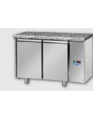 Tav. Refrigerato con 2 porte, p. di lavoro in Granito, predisposto per unità frigorifera remota a bassa temp. cm 121x71,5x85h