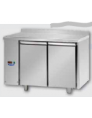 Tavolo Refrigerato 2 porte con alzatina per unità frigorifera remota a bassa temperatua a sx cm 120x71,5x95h