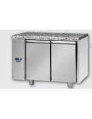 Tav Refrigerato, 2 porte, piano di lavoro in Granito, predisposto per unità frigorifera remota a bassa temp. a sx cm 121x71,5x85