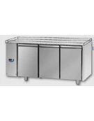 Tav Refrigerato, 3 porte, senza piano di lavoro, predisposto per unità frigorifera remota a bassa temp. a sx cm 165x71,5x80h