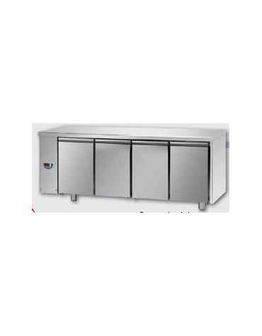 Tav Refrigerato, 4 porte predisposto per unità frigorifera remota a bassa temp. a sx cm 210x71,5x85h