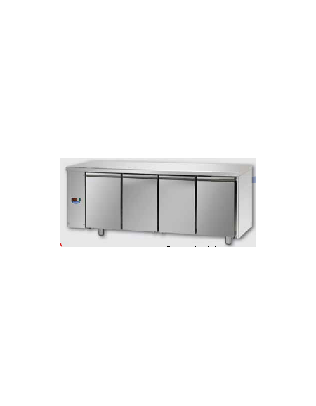 Tav Refrigerato, 4 porte predisposto per unità frigorifera remota a bassa temp. a sx cm 210x71,5x85h