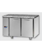 Tavolo Refrigerato GN 1/1 con 2 porte e piano di lavoro in Granito, predisposto per unità frigorifera remota cm 121x70x85h