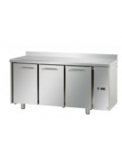 Tavolo Refrigerato, 3 porte, con alzatina, predisposto per unità frigorifera remota cm 165x70x95h