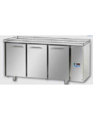 Tavolo Refrigerato GN 1/1 con 3 porte, senza piano di lavoro, predisposto per unità frigorifera remota cm 165x70x80h