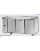 Tavolo Refrigerato GN 1/1 con 3 porte, senza piano di lavoro, predisposto per unità frigorifera remota a sinistra cm 165x70x80h